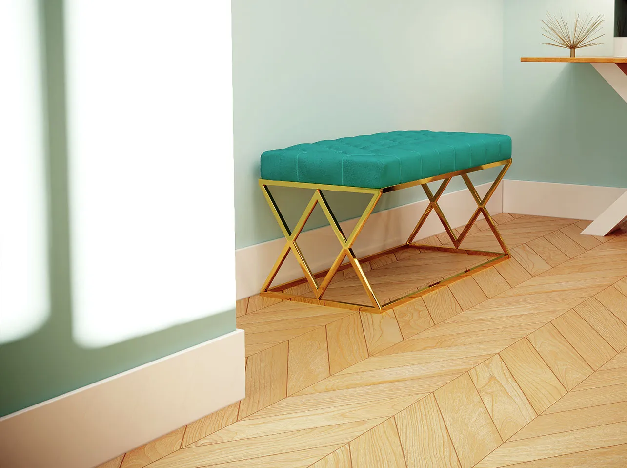 Rodapés em poliestireno, não deforma, pintável, resistente à humidade, aplicados com cola modelo UPSOLU UP103 para Piso ou Parede