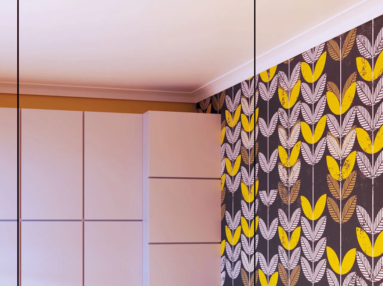 Sanca modelo UPSOLU UP21 em poliestireno para Teto ou Parede, aplicado com cola, resistente à humidade